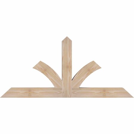 Ekena Millwork Richland Smooth Timber Gable Bracket, Douglas Fir, 48"W x 22"H x 3 1/2"D x 3 1/2"F, 11/12 Pitch GBW048X22X0404RIC00SDF